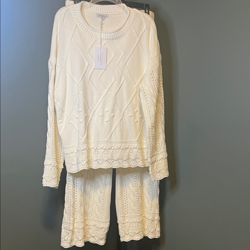 Polagram Ivory Knit Sweater Set